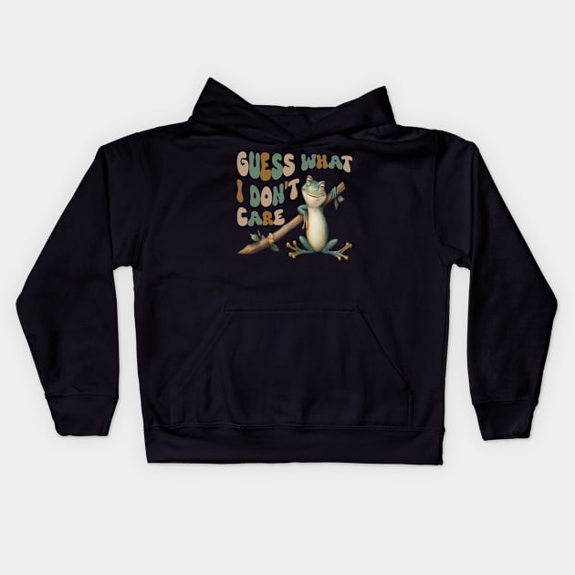 Guess What? I Don't Care! Kids Hoodie by Evergreen